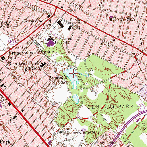 Topographic Map of Iroquois Lake, NY