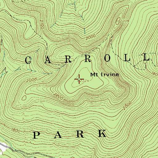 Topographic Map of Mount Irvine, NY