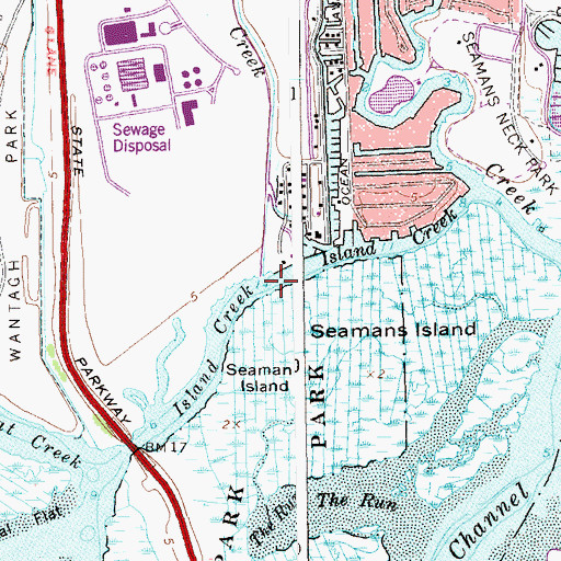 Topographic Map of Island Creek, NY