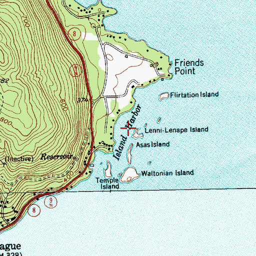 Topographic Map of Island Harbor, NY