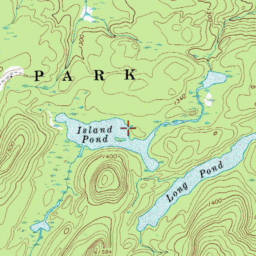 Topographic Map of Island Pond, NY