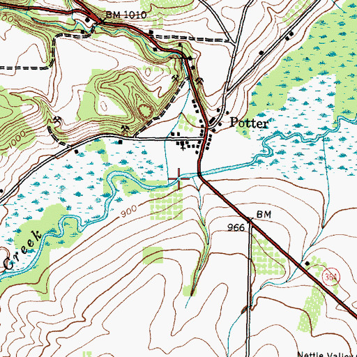 Topographic Map of Italy Valley, NY