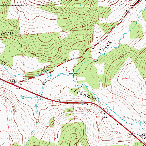 Topographic Map of Ivanhoe Brook, NY