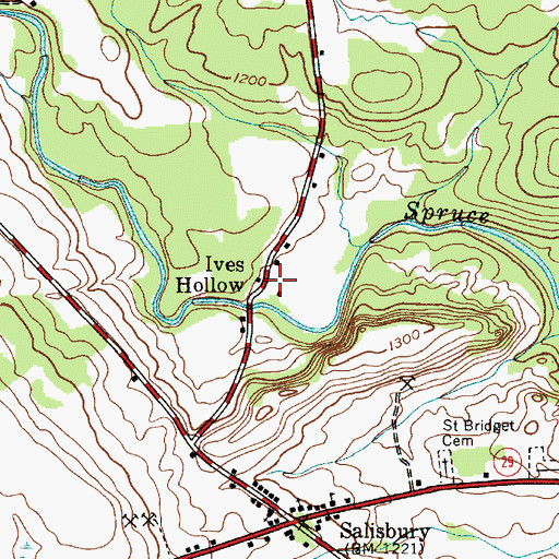 Topographic Map of Ives Hollow, NY