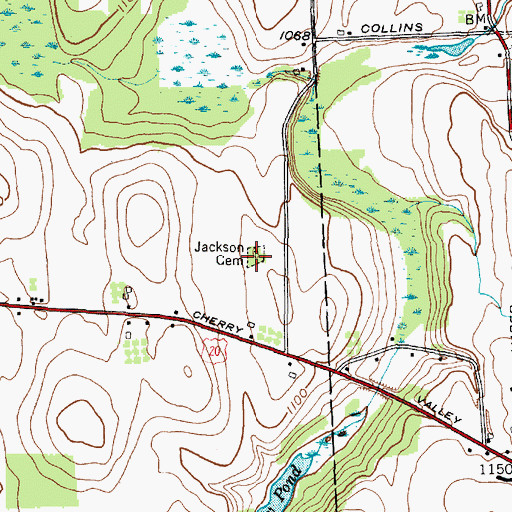 Topographic Map of Jackson Cemetery, NY