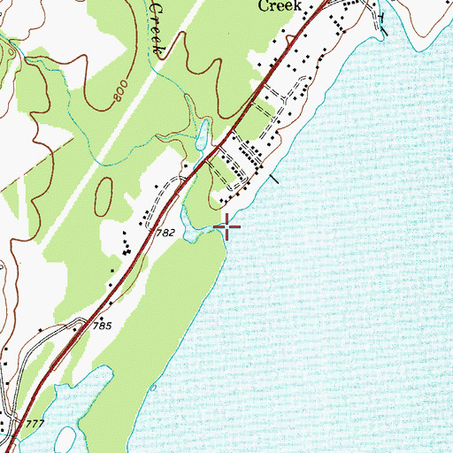 Topographic Map of Jackson Creek, NY