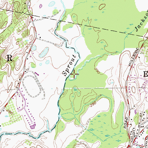 Topographic Map of Jackson Creek, NY