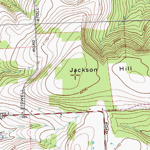 Topographic Map of Jackson Hill, NY