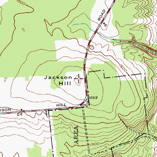 Topographic Map of Jackson Hill, NY