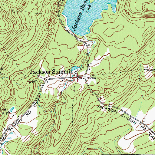 Topographic Map of Jackson Summit, NY