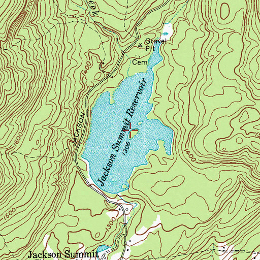 Topographic Map of Jackson Summit Reservoir, NY