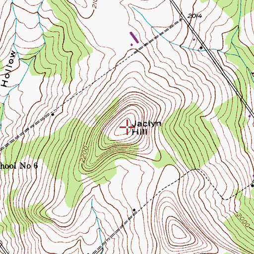 Topographic Map of Jaclyn Hill, NY
