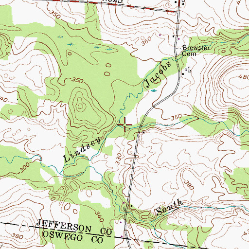 Topographic Map of Jacobs Brook, NY
