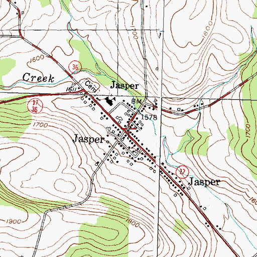 Topographic Map of Jasper, NY