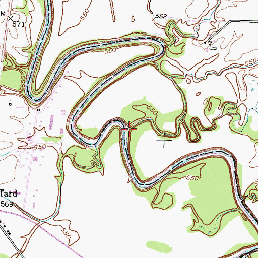 Topographic Map of Jaycox Creek, NY