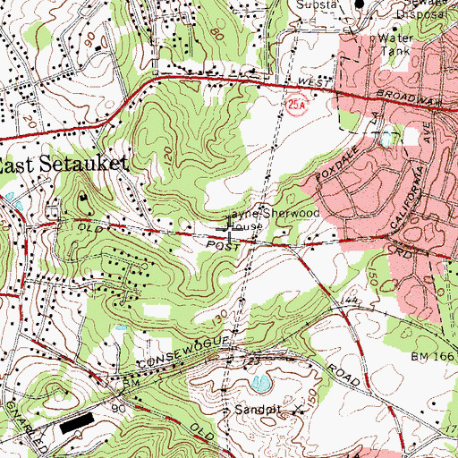 Topographic Map of Jayne Sherwood House, NY