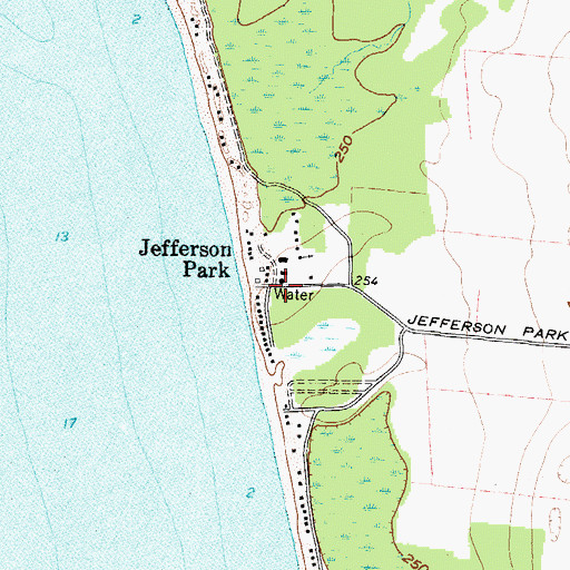 Topographic Map of Jefferson Park, NY