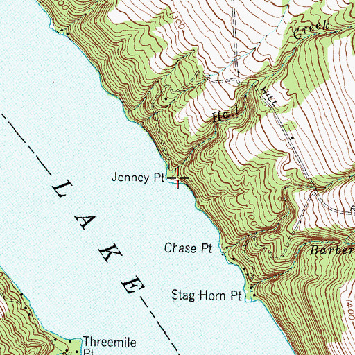 Topographic Map of Jenney Point, NY