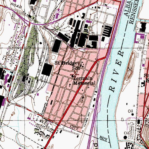 Topographic Map of Jermain Memorial Presbyterian Church, NY