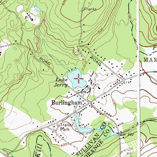 Topographic Map of Lake Jerry, NY