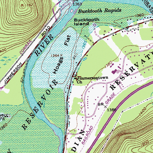 Topographic Map of Jimmersontown Church, NY