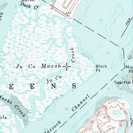 Topographic Map of Jo Co Creek, NY