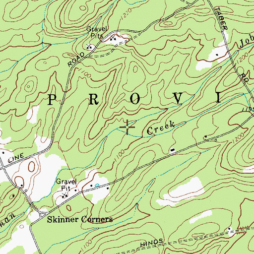 Topographic Map of Joby Creek, NY