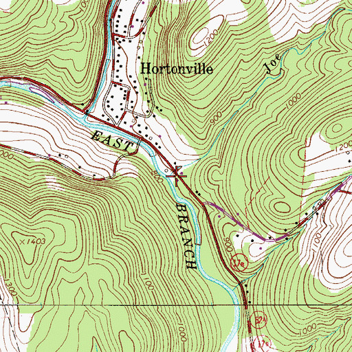 Topographic Map of Joe Brook, NY