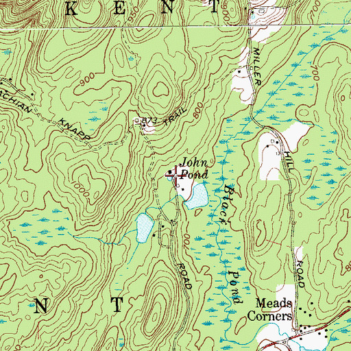 Topographic Map of John Pond, NY