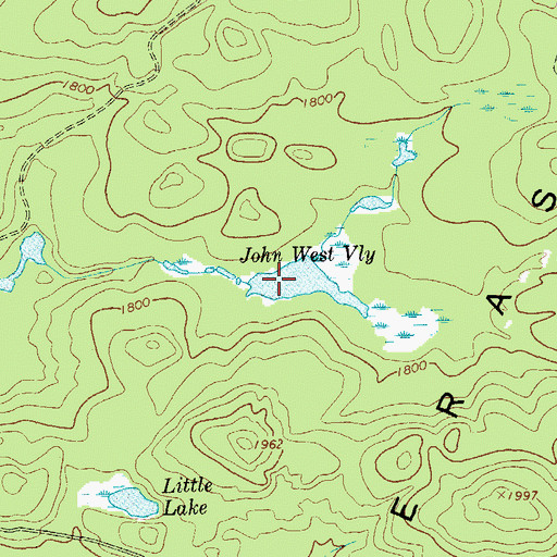 Topographic Map of John West Vly, NY
