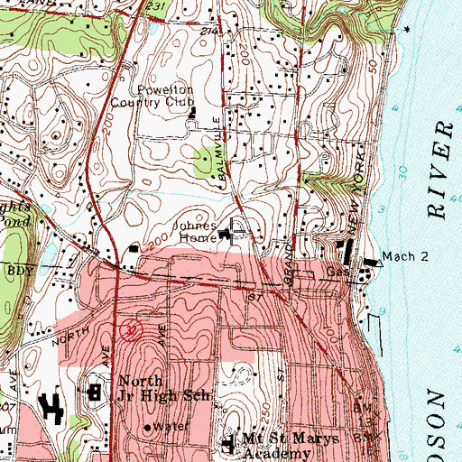Topographic Map of Johnes - Holden Home, NY