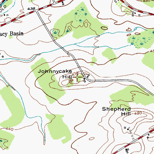 Topographic Map of Johnnycake Hill, NY