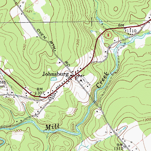 Topographic Map of Johnsburg, NY