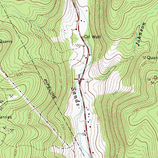 Topographic Map of Johnson Brook, NY