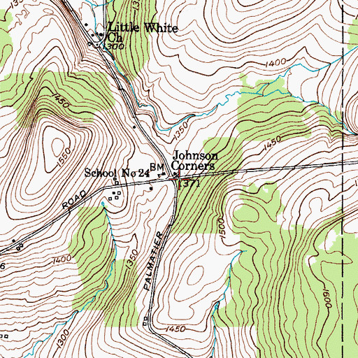 Topographic Map of Johnson Corners, NY