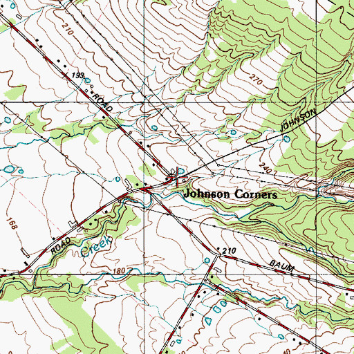 Topographic Map of Johnson Corners, NY