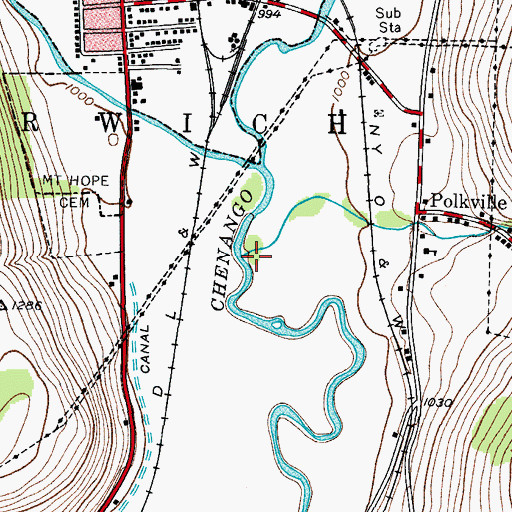 Topographic Map of Johnson Creek, NY