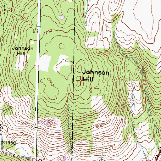 Topographic Map of Johnson Hill, NY