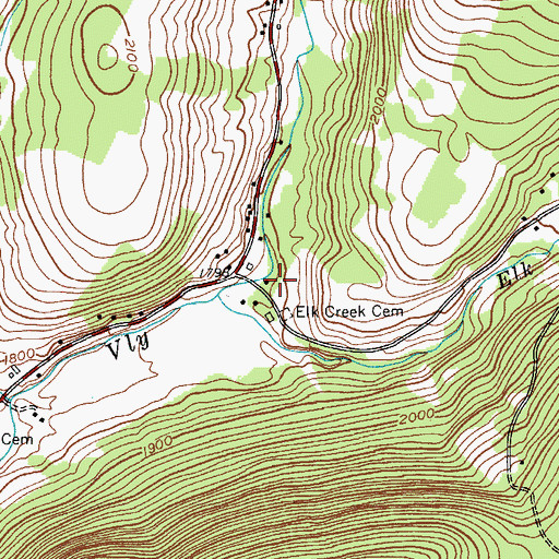 Topographic Map of Johnson Hollow, NY