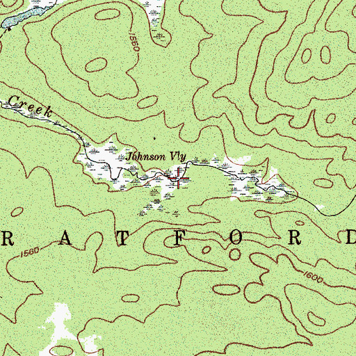 Topographic Map of Johnson Vly, NY