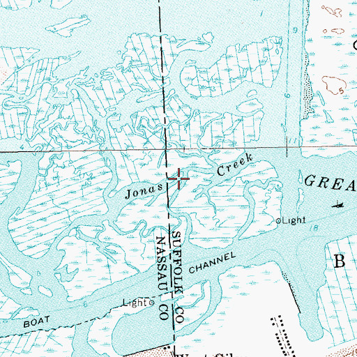 Topographic Map of Jonas Creek, NY