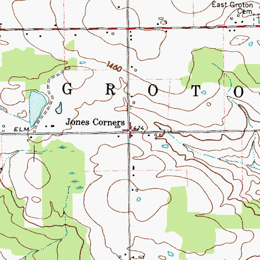 Topographic Map of Jones Corners, NY