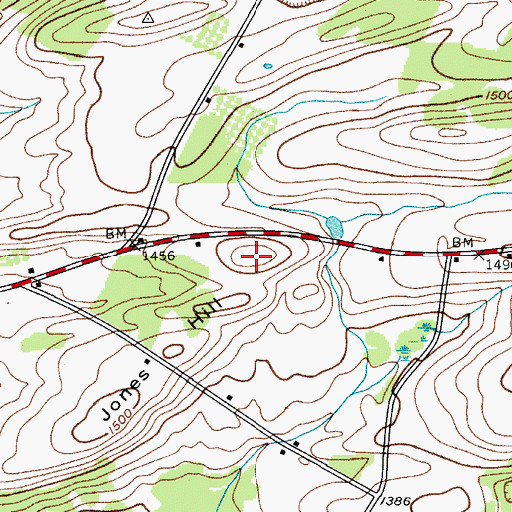 Topographic Map of Jones Hill, NY