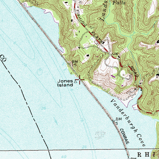 Topographic Map of Jones Island, NY
