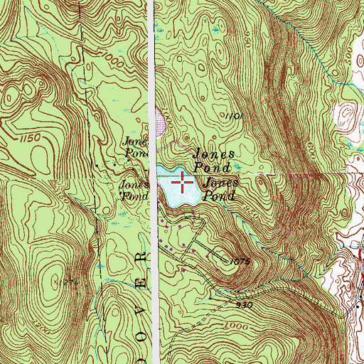 Topographic Map of Jones Pond, NY