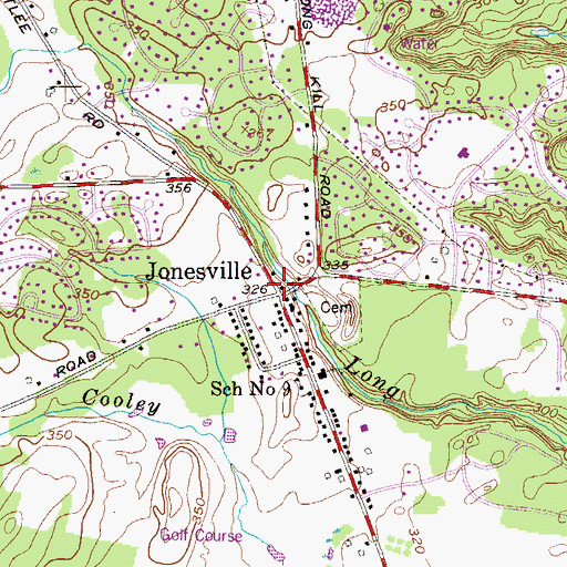 Topographic Map of Jonesville, NY