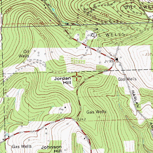 Topographic Map of Jordan Hill, NY