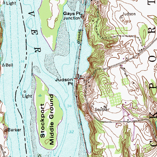 Topographic Map of Judson Point, NY