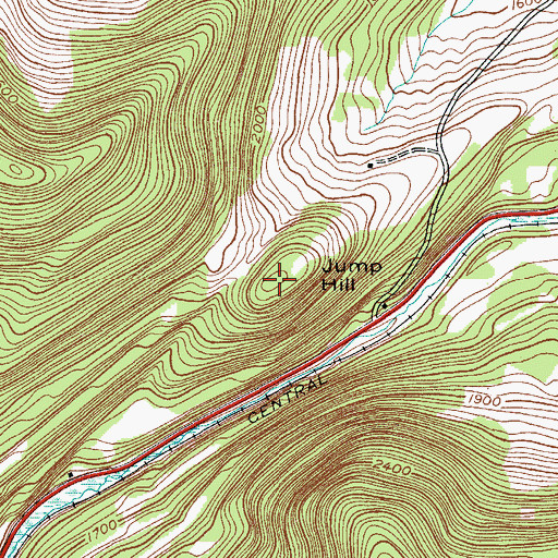 Topographic Map of Jump Hill, NY