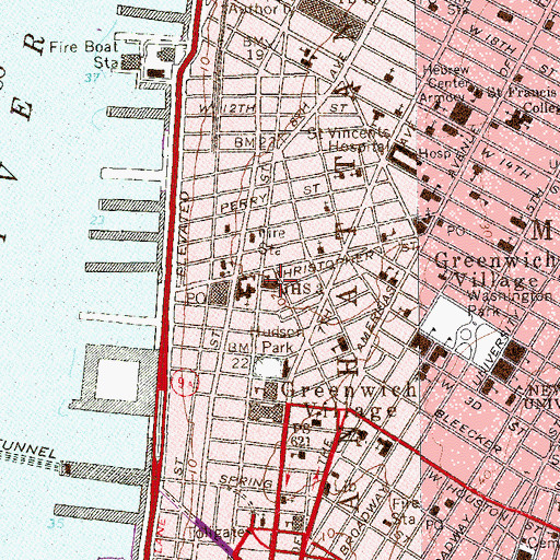 Topographic Map of Public School 3, NY